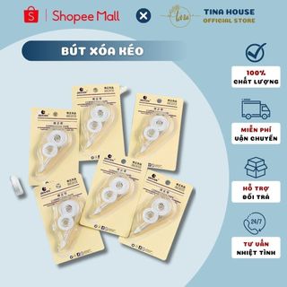 Bút xóa kéo phong cách tối giản nhanh khô dễ sử dụng - bút xóa băng keo lõi bút xóa kéo trắng xóa lỗi
