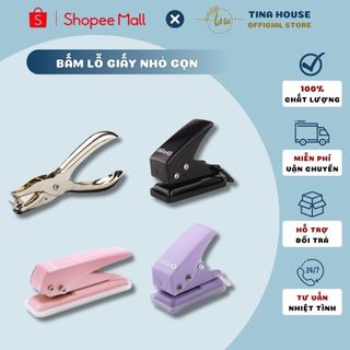 Bấm Lỗ Giấy Sổ Còng Thủ Công Bullet & Journal [ KHÔNG RỈ ] - Dụng Cụ Bấm Lỗ, Đục Lỗ Giấy Inox Làm Sổ Còng Giấy Refill