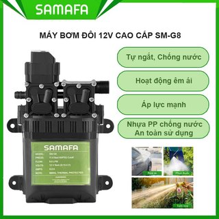 Máy bơm đôi tăng áp lực nước mini 12v sm-g8, tự ngắt, công suất lớn