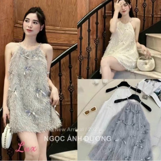 Đầm YẾM BABYDOLL LÔNG VŨ PHỐI NƠ ( có lót ) LynLyn Clothing