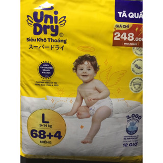 Tặng thêm 4 miếng Bên Trong - Tã Quần UniDry L68 +4 Siêu Khô Thoáng Cho Bé Từ 9-14 kg - Date luôn mới