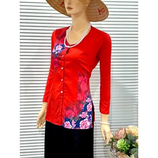ÁO BÀ BA VẢI LỤA TÂY THI HOA