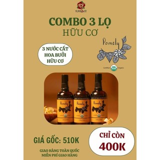 Combo 03 chai 100ml nước cất hoa bưởi hữu cơ karose