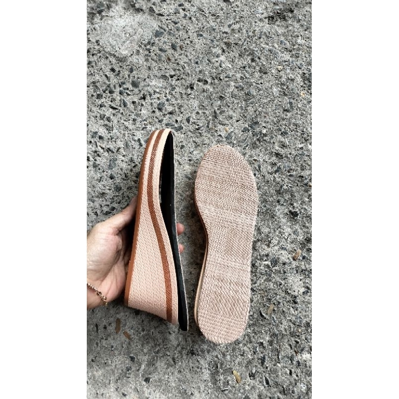 Đế xuồng viền 2 màu 5cm dùng móc len