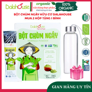 Bột chùm ngây dalahouse - bột chùm ngây hữu cơ nguyên chất sấy lạnh dalahouse - hộp 60g