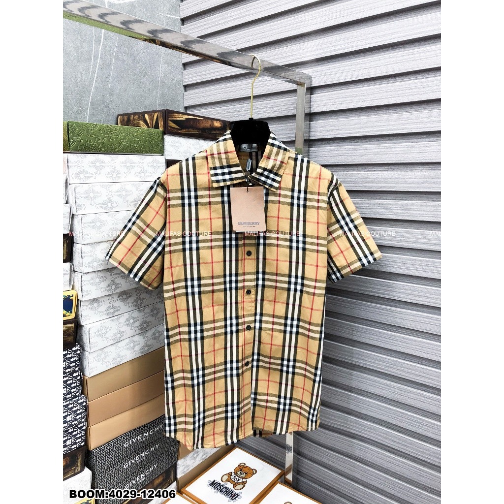 Áo Sơ Mi Phối Kẻ Sọc Màu Be Chất Vải Cotton Lụa Cao Cấp , Sơ Mi Nam Nữ Dai Tay 2 Túi Ngực Siêu Đẹp | BigBuy360 - bigbuy360.vn