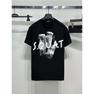 Áo Phông Dis Que S.Q.U.A.T Chữ In Mix Mực Nhoà - Áo Thun Nam Nữ Cao Cấp