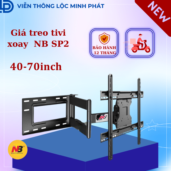 Giá treo tivi xoay vuông góc với tường NB SP2 40 - 70inch - Khung Treo Tivi Góc Xoay 90 Độ North Bayou SP2