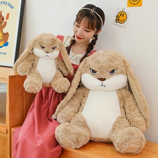 Gấu Bông Thỏ Hờn Dỗi,Gối Ôm Thỏ Cáu Kỉnh Hờn Dỗi Đáng Yêu - Thú Bông Nhồi Thỏ Cao Cấp