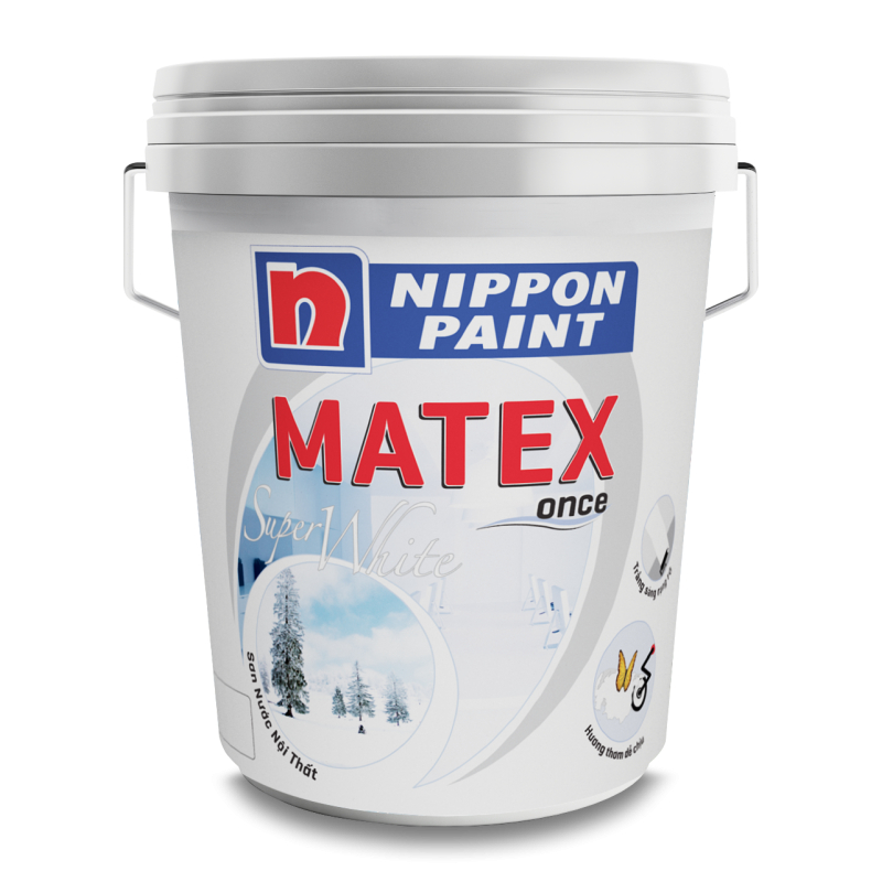 Sơn nội thất kinh tế NIPPON MATEX SUPER WHITE ( siêu trắng )