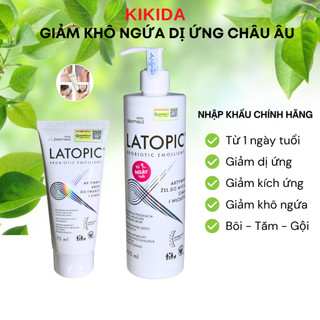 LATOPIC Sữa Tắm Giảm Viêm Ngứa Dị Ứng Châu Âu, Latopic Face and Body Cream, Loại 75ml, 250ml, 400ml