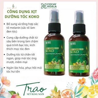 Combo 2 Chai Tinh chất dưỡng tóc KOKO Cỏ Cây Hoa Lá - Ngăn rụng tóc - Kích thích mọc tóc - Giúp tóc mềm mượt 100ml