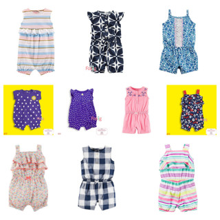Romper body đùi, jumpsuit liền thân thun cotton cter bé gái d32