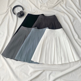 Chân váy ngắn xếp ly nữ chất vải cotton Hàn, chất vải dày dặn lên form dáng đứng form ATUX 3442 - Jemcloset