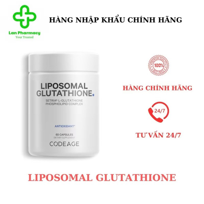 [HÀNG NHẬP KHẨU] Viên Uống Liposomal Glutathione Codeage 500mg,1000mg