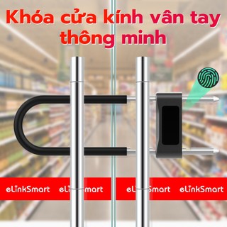 Elinksmart khoá cửa vân tay Khóa cửa kính tay nắm cửa Khóa Chống thấm nước, chống trộm, chống cắt Vân tay+chìa khóa+APP