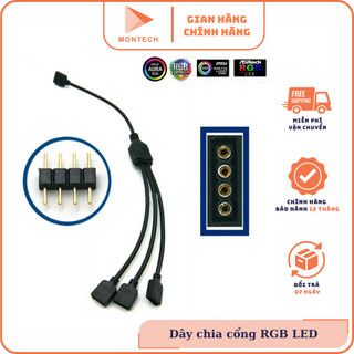 Dây chia cổng RGB LED từ 1 cổng sang 3 cổng 30cm 4 pin 5v 12v (kèm chân)