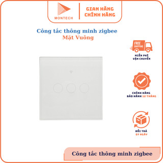 [Bảo hành 6 tháng] Công Tắc Thông Minh ZIGBEE Vuông Tuya Smartlife 1-2-3-4 Nút Không N