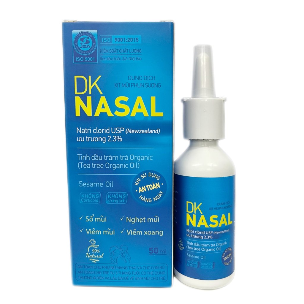 Xịt Mũi Ưu Trương DK NASAL Giảm Nghẹt Mũi, Sổ Mũi Cho Trẻ Từ 3 Tháng Tuổi Và Người Lớn 50ml