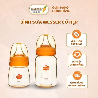 Bình sữa wesser cổ hẹp cao cấp ppsu 60ml, 140ml, 250ml, 260ml