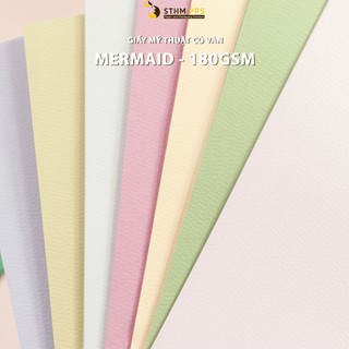 Xấp 10 tờ A4 giấy mỹ thuật vân sần, pastel 180gsm - Làm bìa sổ, DIY, gấp giấy thủ công - STHM PPS