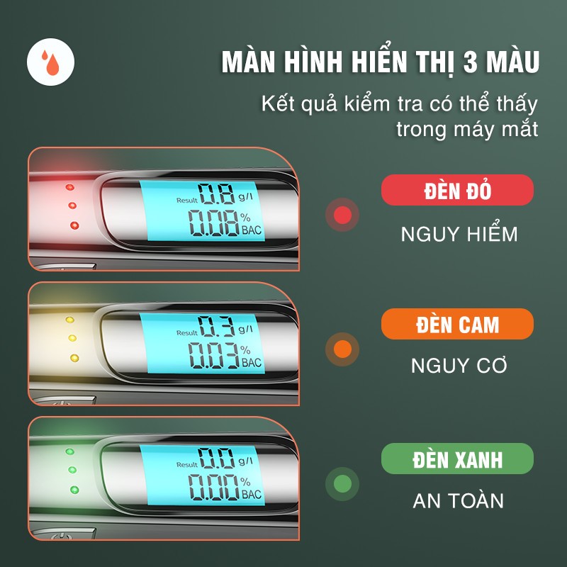 Máy Đo Nồng Độ Cồn C07, Máy Thổi Nồng Độ Cồn Cao Cấp Đo Bằng Cách Thổi Vào