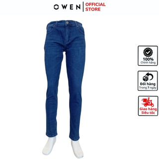 Quần jean nam hàng hiệu Owen QJS230156 màu xanh vải bò denim cotton cao cấp bền đàn hồi tốt