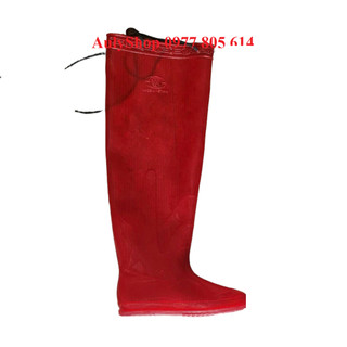 Ủng cấy vĩnh ký màu đỏ đế đỏ size 35-42, ủng đi cấy, ủng lội nước, ủng vk