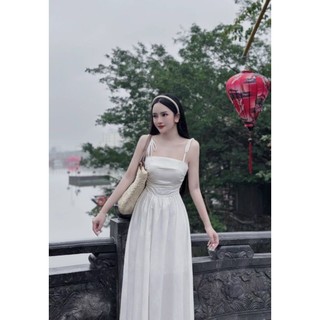 Dầm 2 dây thời trang nữ chất vải lụa 100D có mút ngực,