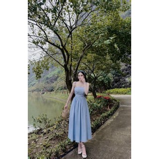 Dầm 2 dây thời trang nữ chất vải lụa 100D có mút ngực,