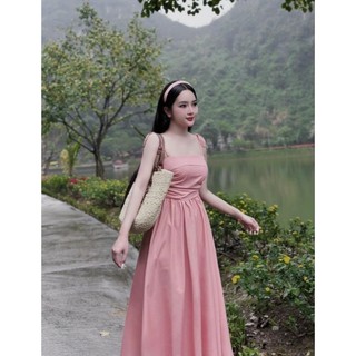 Dầm 2 dây thời trang nữ chất vải lụa 100D có mút ngực,