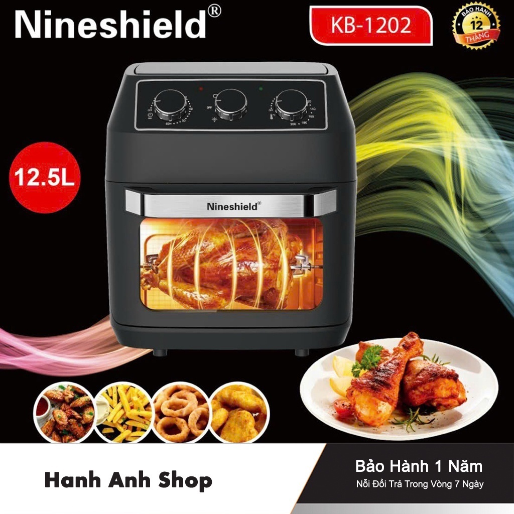 Nồi Chiên Không Dầu 8L, 12,5L Nineshield Chính Hãng- Bảo Hành 12 Tháng-Như Ý Store