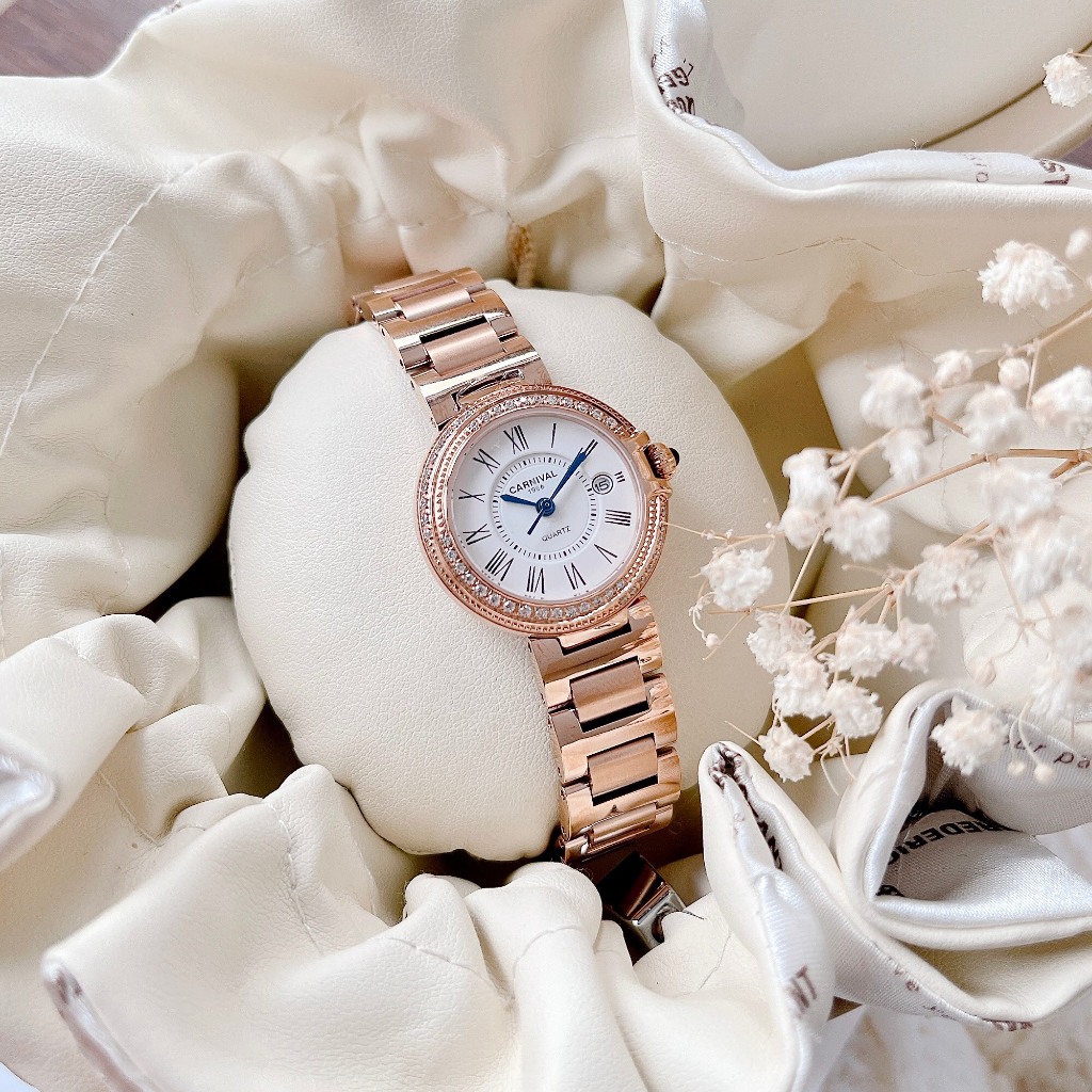 Đồng hồ Carnival Luxury Casual Rose Gold Silve IW8871L-AAP