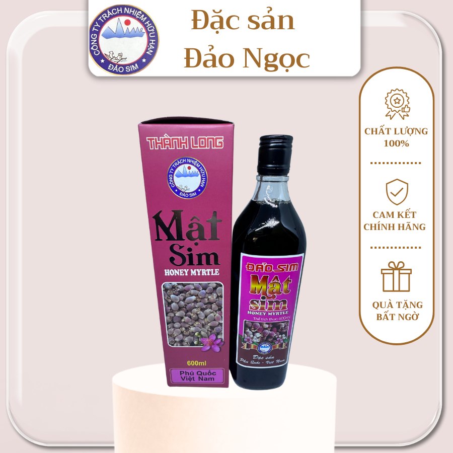 Mật Sim Đặc Sản Đảo Ngọc, Chai Thuỷ Tinh 600ml Đặc Sản Phú Quốc