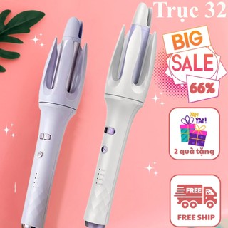  Máy Uốn Tóc Tự Động FAERS PLUS Trục 32mm Phiên Bản Chống Bỏng Cao Cấp Máy Làm Tóc Tạo Kiểu Với 4 Chế Độ Nhiệt 