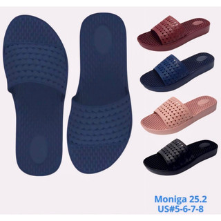 Dép Thái Lan Nữ Quai Ngang Trái Tim Monobo Moniga 25.2 Cao Su Hạt Massage Chính Hãng, Dép Massage
