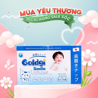 Gạc Rơ Lưỡi Goldgi - Gạc răng miệng Goldgi Smile 30 miếng nuôi dưỡng khoang miệng khỏe mạnh