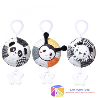 SET TREO NÔI HÌNH KHỐI TRẮNG ĐEN KÍCH THÍCH THỊ GIÁC CHO TRẺ SƠ SINH - BAO NGON TOYS - DV92