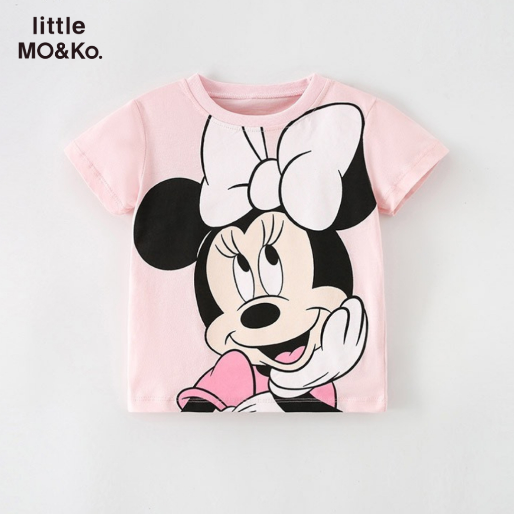 Áo hè hồng Minnie ngắn tay Malwee chất liệu thun mềm mại - MW8113