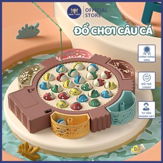 Đồ chơi câu cá hulo toys 45 con cá có nam châm, tặng kèm pin, đồ chơi vận động cho bé từ 2 tuổi
