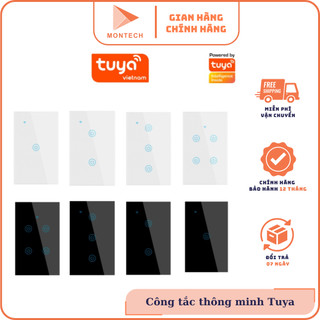 [FREE SHIP] Công Tắc Thông Minh TUYA Smart Life 1-2-3-4 nút (Wifi và RF 433) Không N