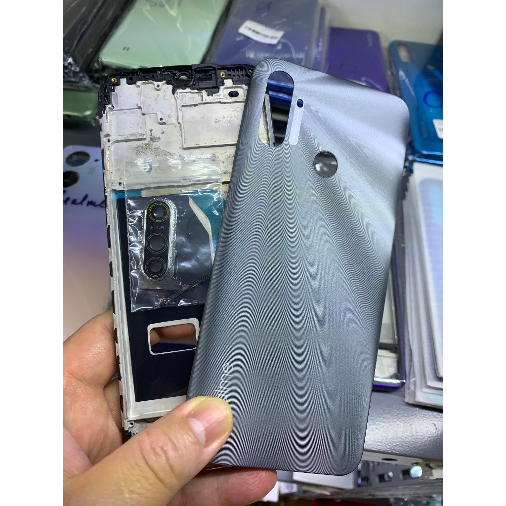 Full Bộ xương vỏ realme C3 ( Bộ gồm lưng, sườn, phím kính camera. khay sim)