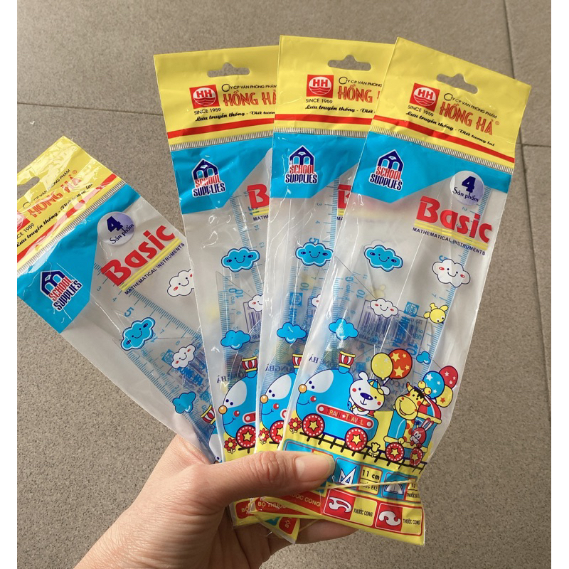 Bộ dụng cụ đo học toán(4 món)