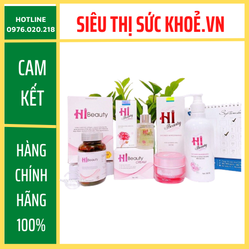 ✅Bộ sản phẩm(Uống+Bôi+Serum+Sữa Tắm) Hi Beauty 🍀[CHÍNH HÃNG]🍀 - Hi Beauty Trắng Da, Sạch Nám[Chính Hạng]