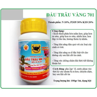 Phân bón lá cao cấp Đầu trâu 701 lọ 100g- Kích thích ra hoa