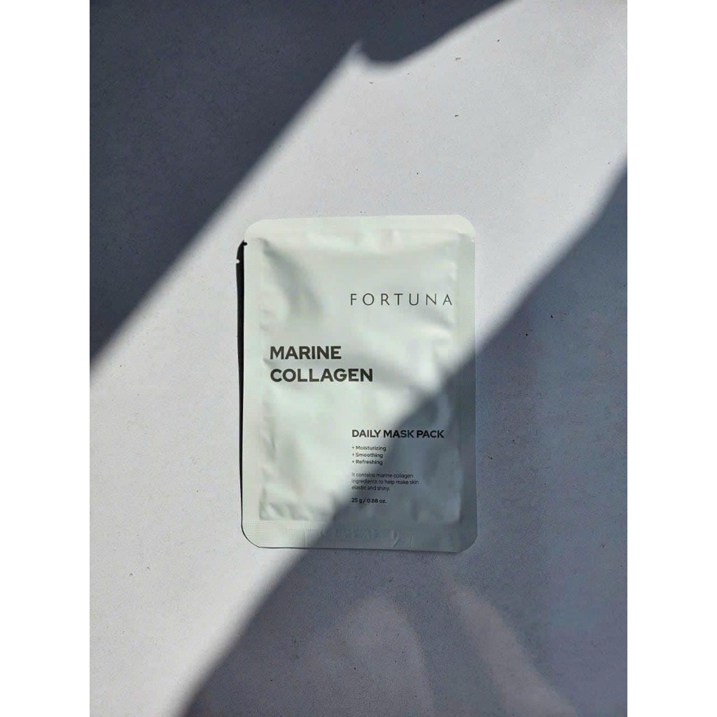 Mặt Nạ Cấp Ẩm Thuần Chay Fortuna Marine Collagen Daily Mask Pack