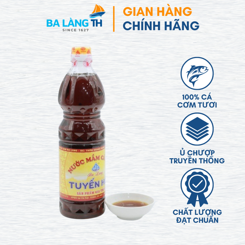 Nước Mắm Cá Cơm Ba Làng TH 800ml
