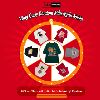 Áo Thun Nữ, Áo Phông Unisex By PEABOO Mã BST Ngẫu Nhiên Chất Cotton Thoáng Mát Form Rộng Tay Lỡ Cho Nam Nữ