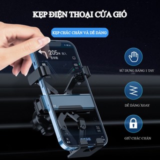 Giá đỡ điện thoại ô tô AHACAR kẹp điện thoại cửa gió xe ô tô phụ kiện nội thất xe hơi thông minh phụ kiện ô tô