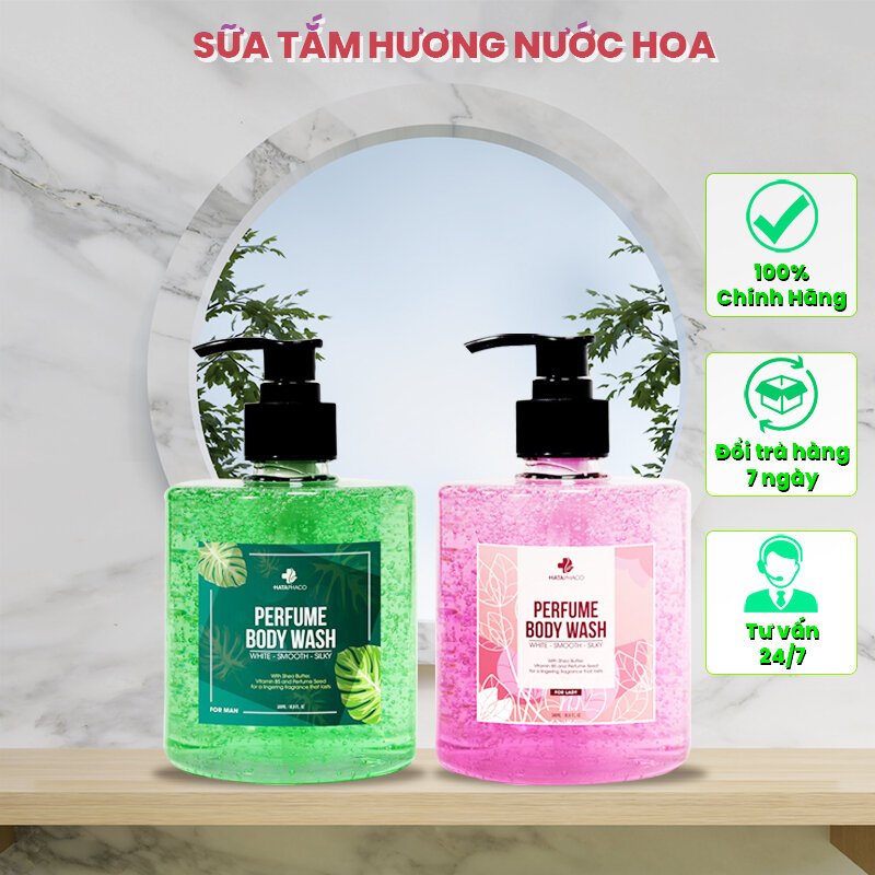 Sữa tắm nước hoa HATA 500ml dưỡng da trắng mịn, sữa tắm trắng da lưu hương lâu, hương thơm cuốn hút